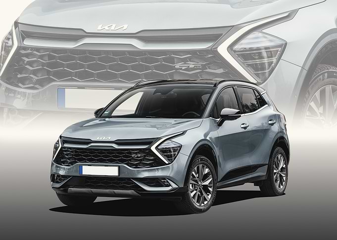 Silver Kia Sportage SUV Car
