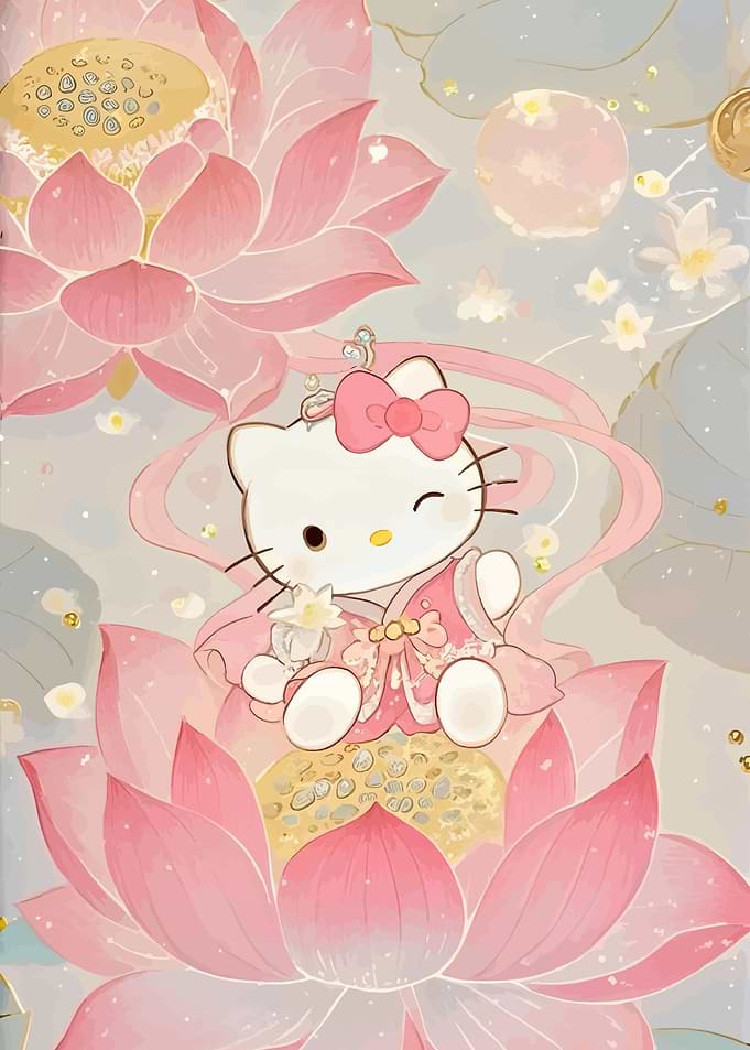 Hello Kitty Lotus Flower