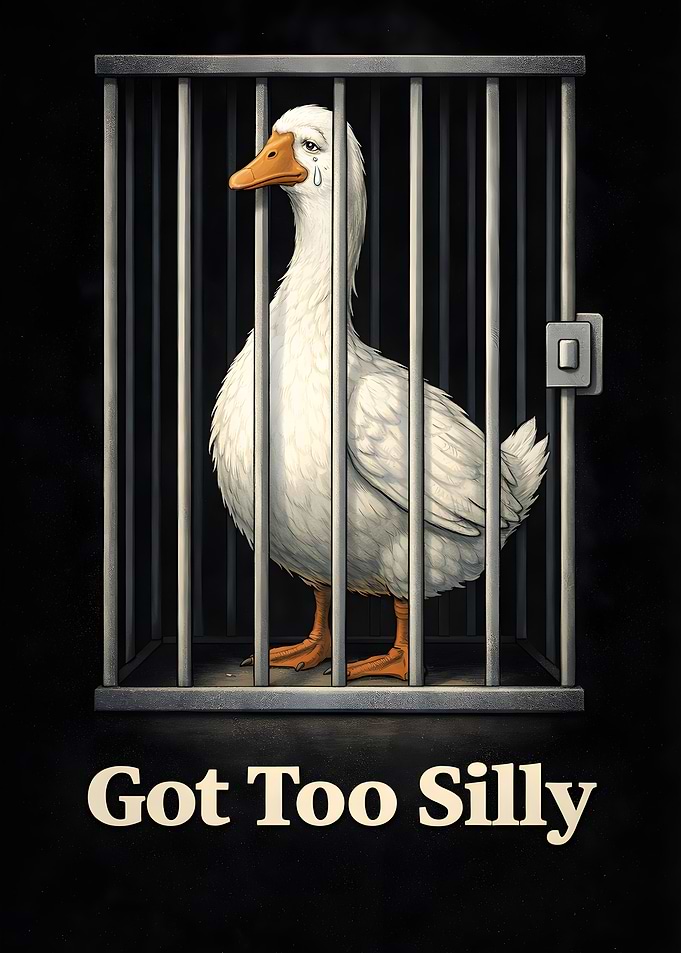 Got Too Silly - Retro Ironic Typography Art