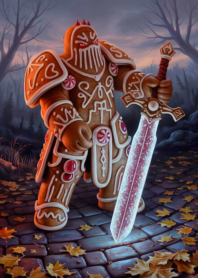 Gingerbread Knight with Candy Sword