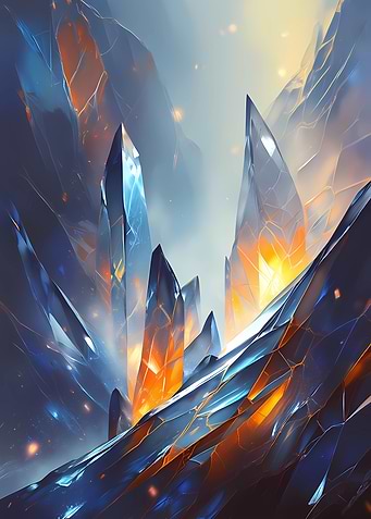 Abstract Crystal Formation with Warm Light