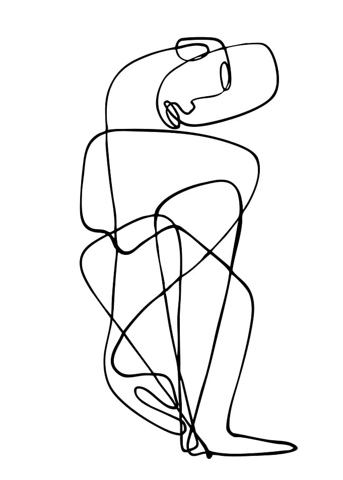 Abstract Line Art Figure
