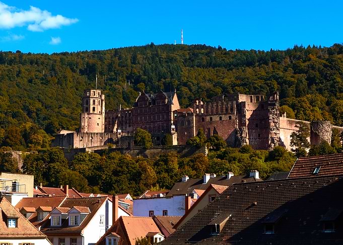 Heidelberg Castle in Summer-Autumn transition