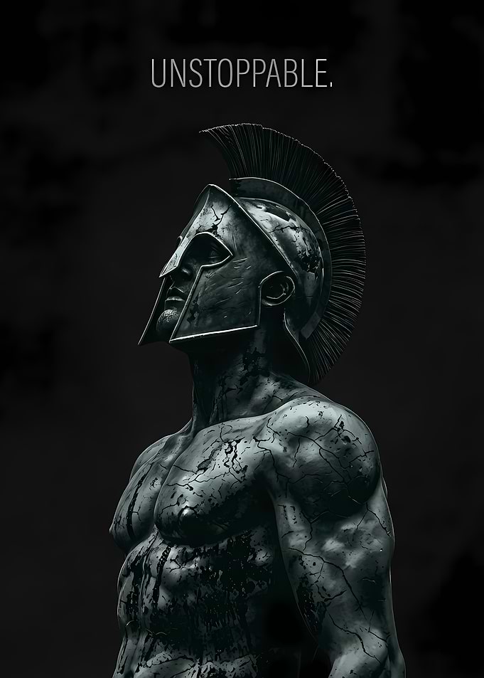 Unstoppable Spartan Warrior Statue