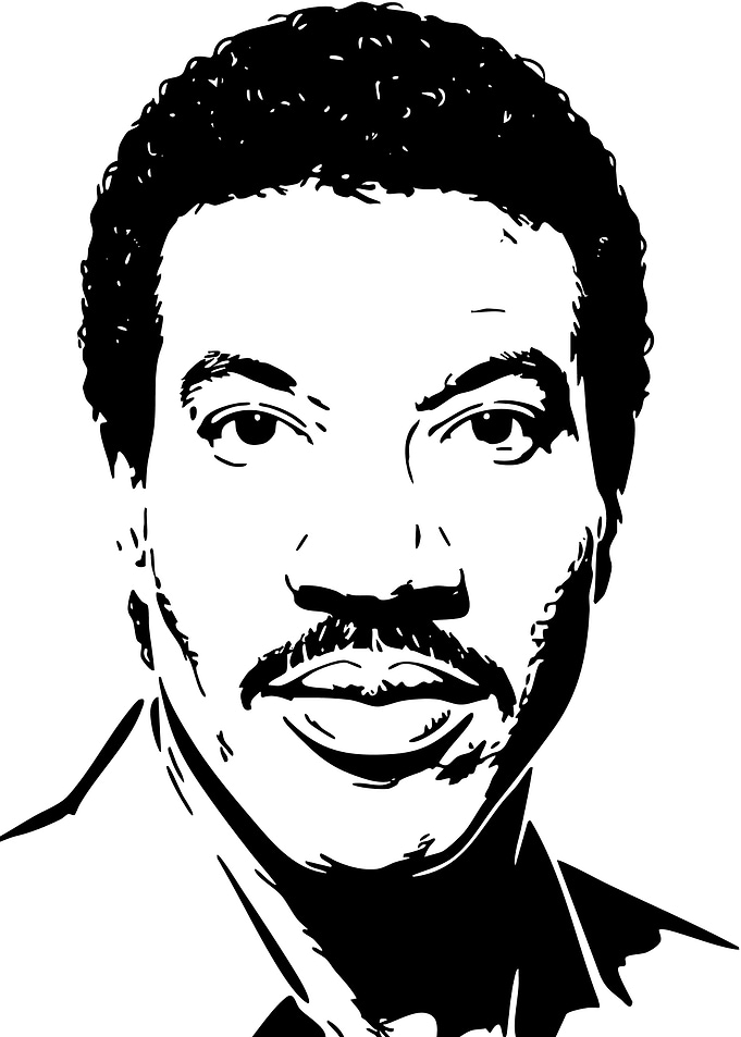 Lionel Richie Black and White Portrait