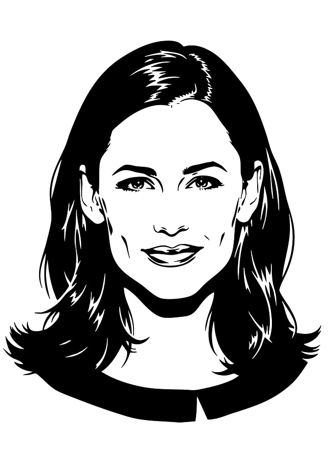 Black and White Portrait of Woman