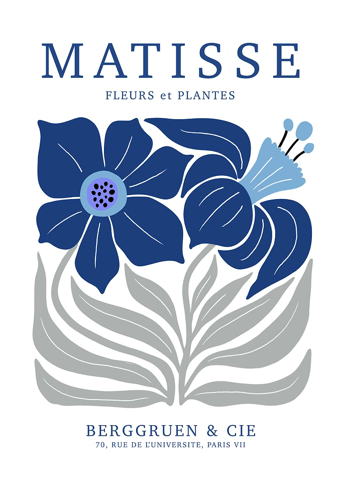 MATISSE | Deux fleurs bleue