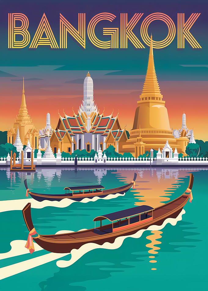 Bangkok Travel Poster
