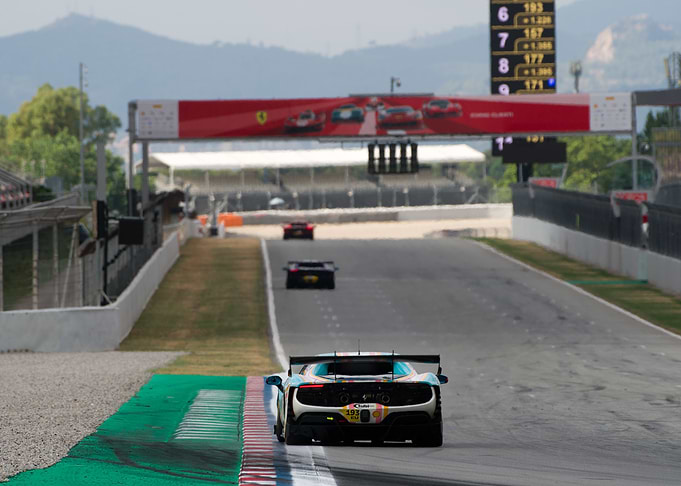 Racing cars on the track