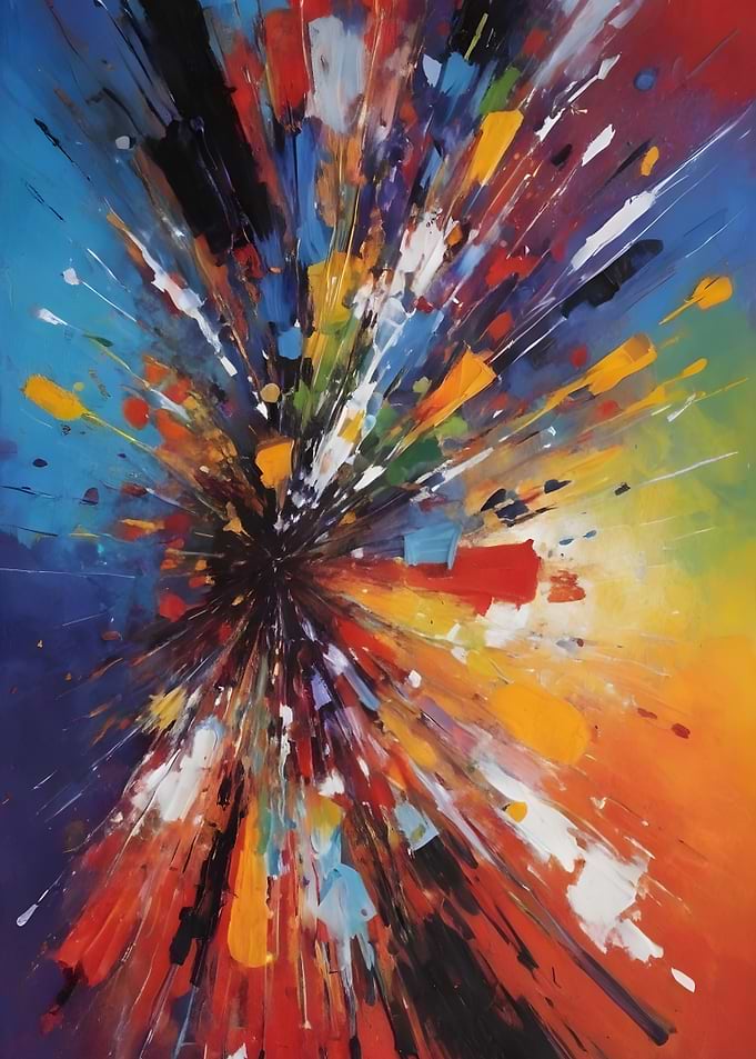 Colorful Abstract Explosion Painting