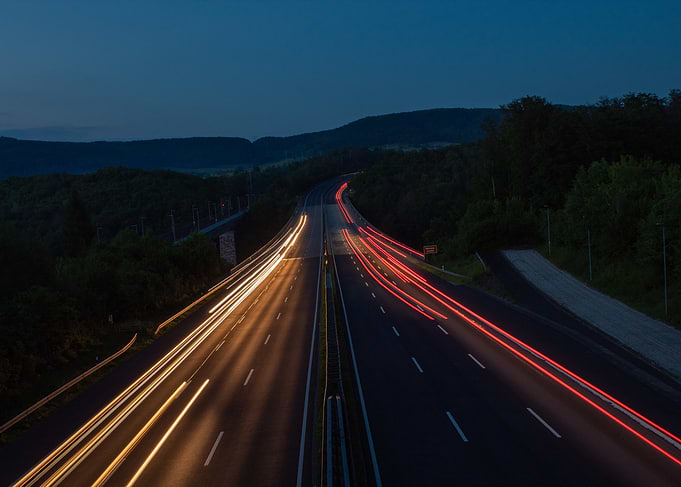 Straßen aus Licht