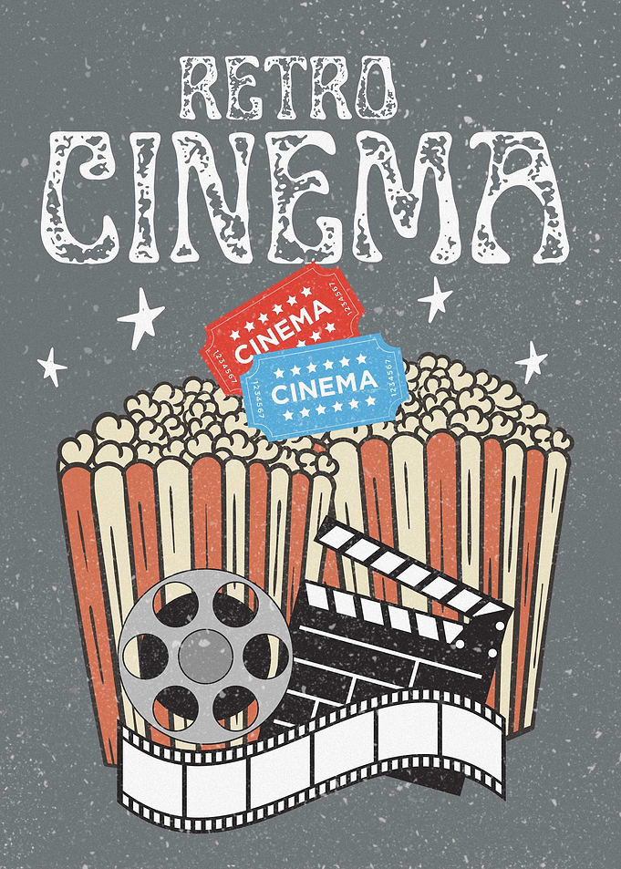 Retro Cinema Illustration