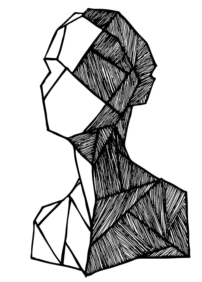 Abstract Geometric Portrait Illustration