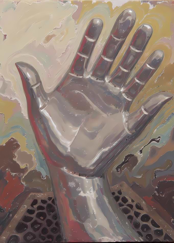 Metallic Hand Painting