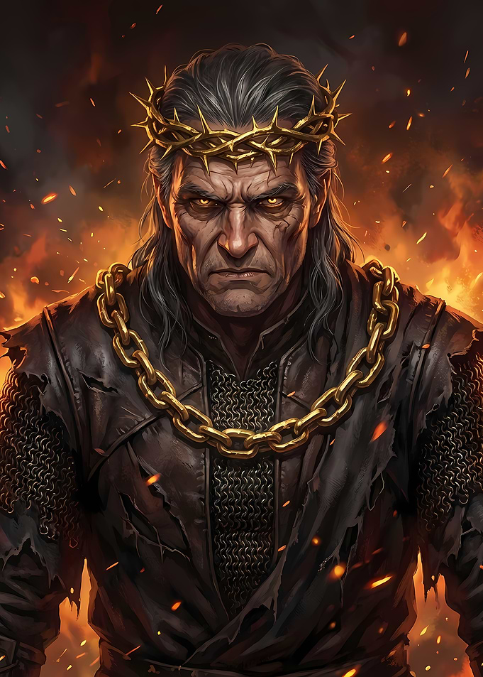 Stern Man with Crown of Thorns