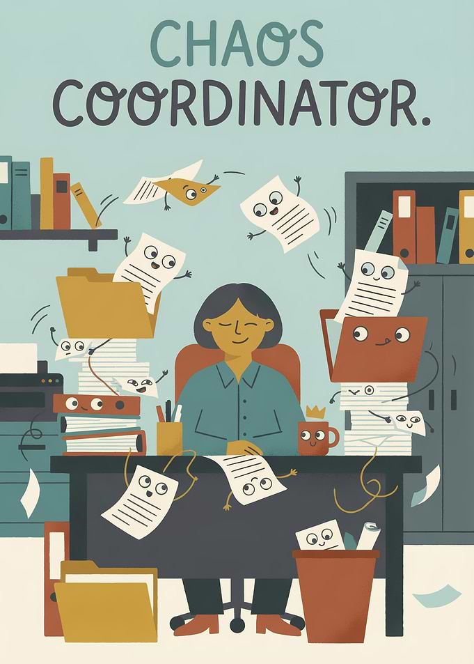 Chaos Coordinator Office Illustration