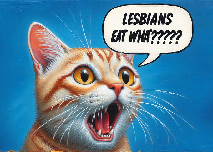 Surprised Cat with Speech Bubble