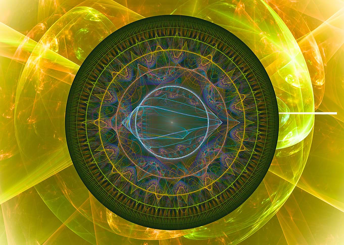 Abstract Eye Green Mandala