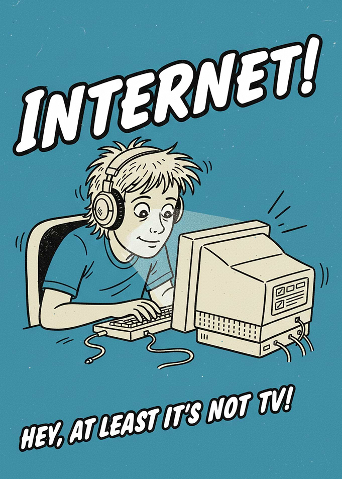 Funny Retro Internet Gamer Poster
