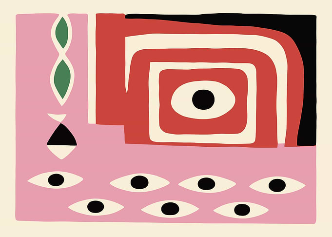 Abstract Eye Pattern Art