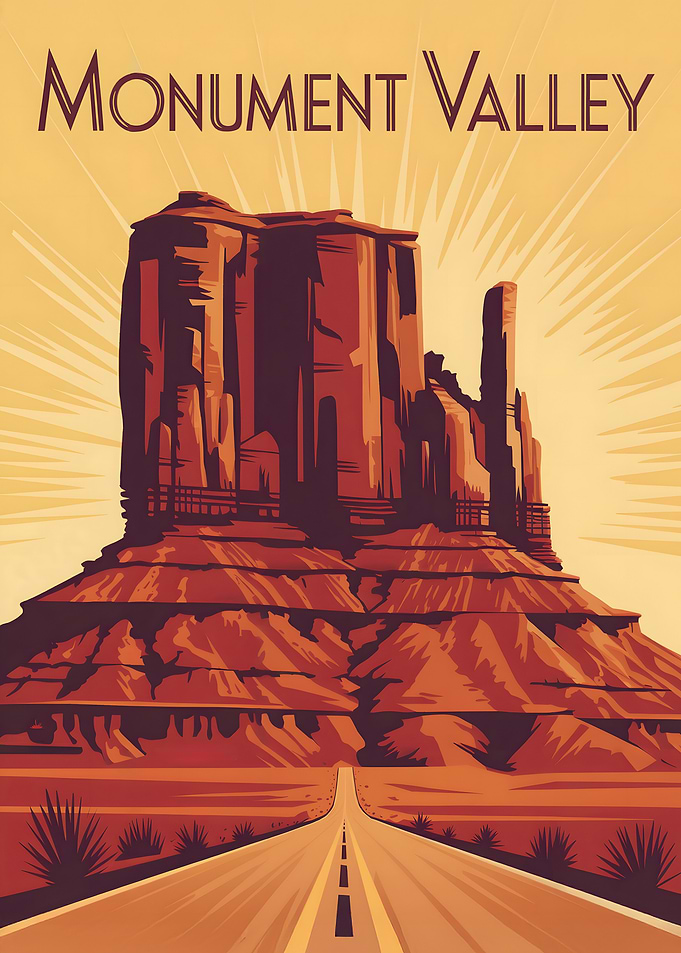 Monument Valley Travel Poster