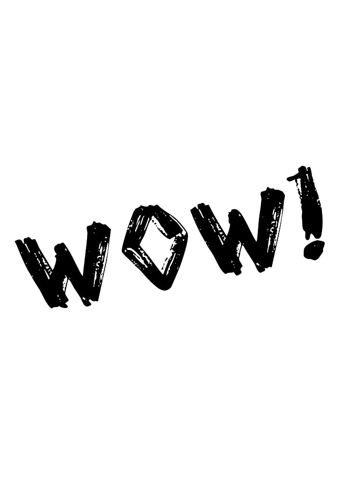 Black and White WOW! Text Art