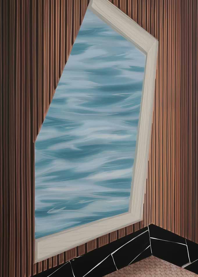 Abstract Window View of Water