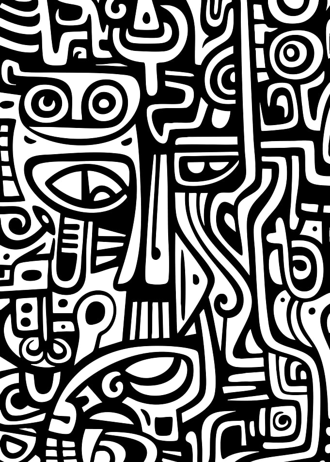 Abstract Black and White Pattern