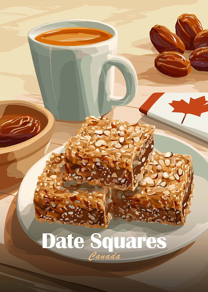 Date Squares Canada Still Life