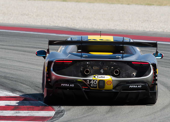 Ferrari Race Car Rear View