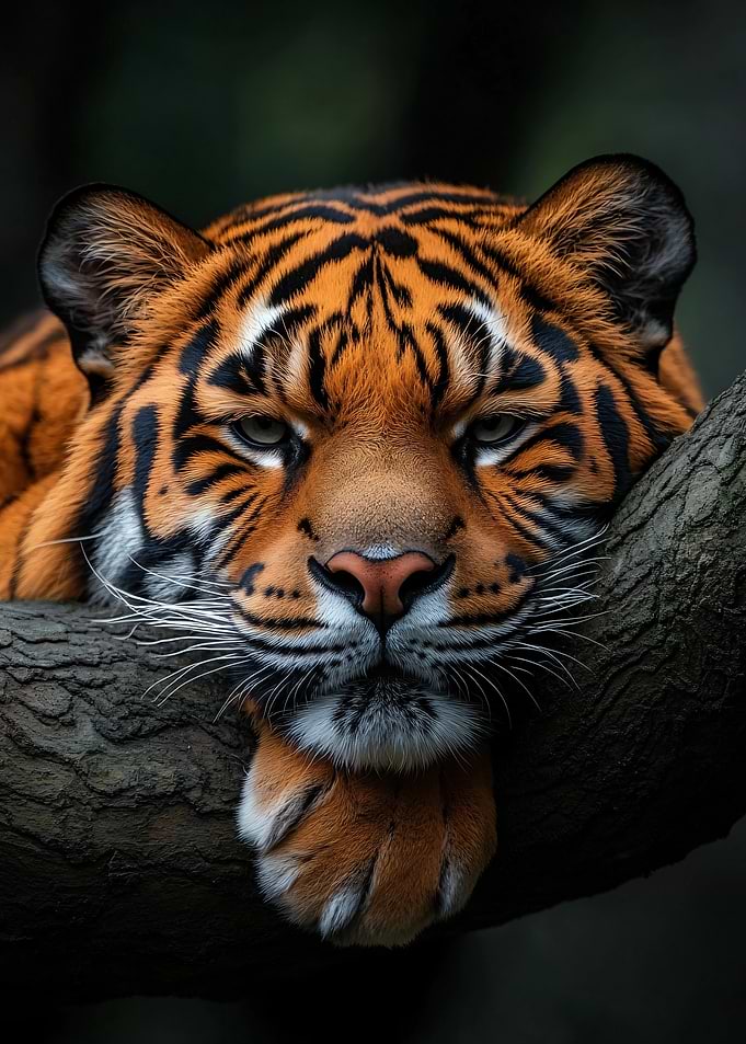 Resting Tiger Portrait