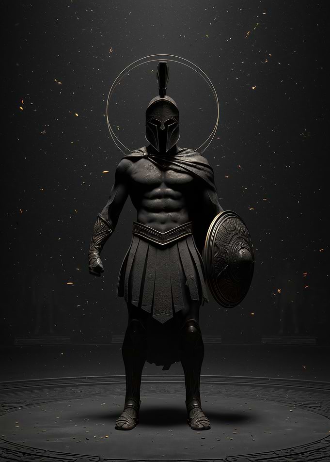 Spartan Warrior in Dark Ambiance