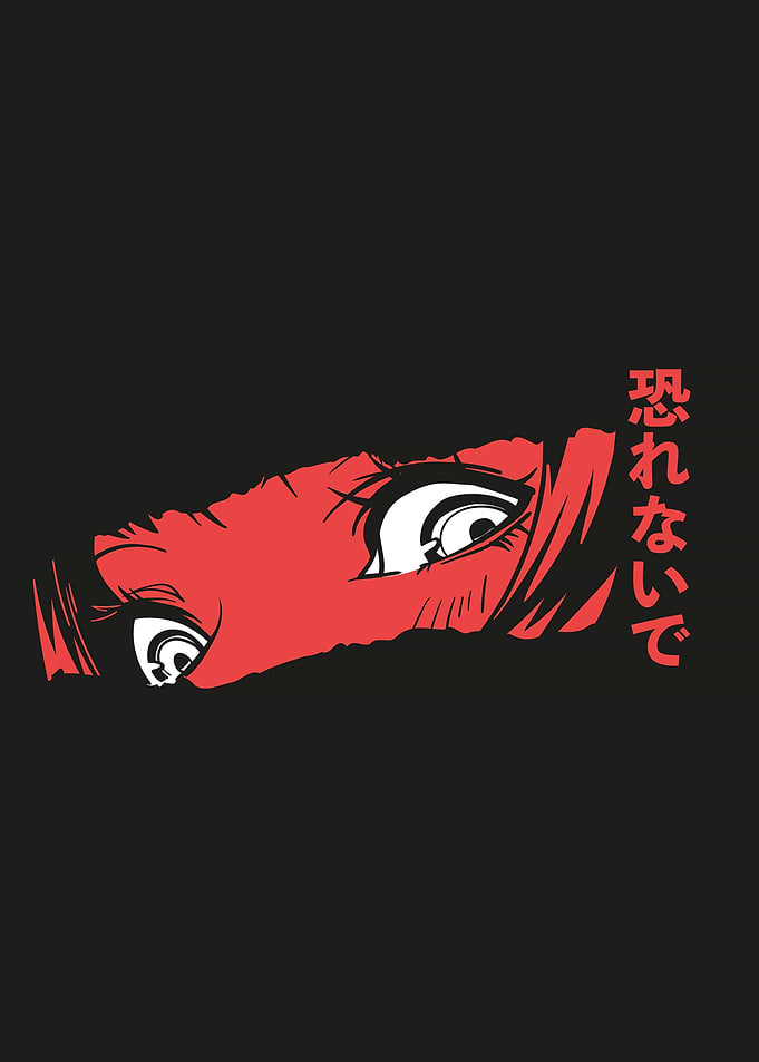 Anime Eyes Red and Black