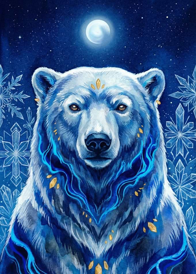 Mystical Polar Bear Portrait