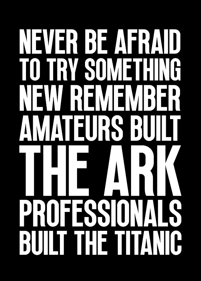 Inspirational Quote: Amateurs and Professionals