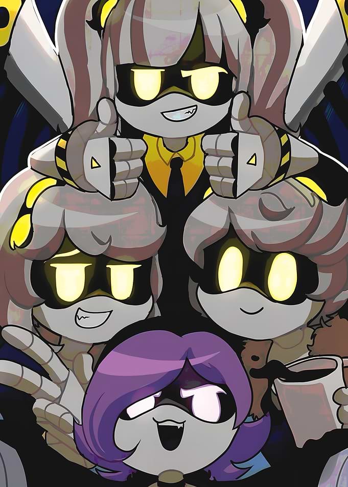 Murder Drones characters group shot