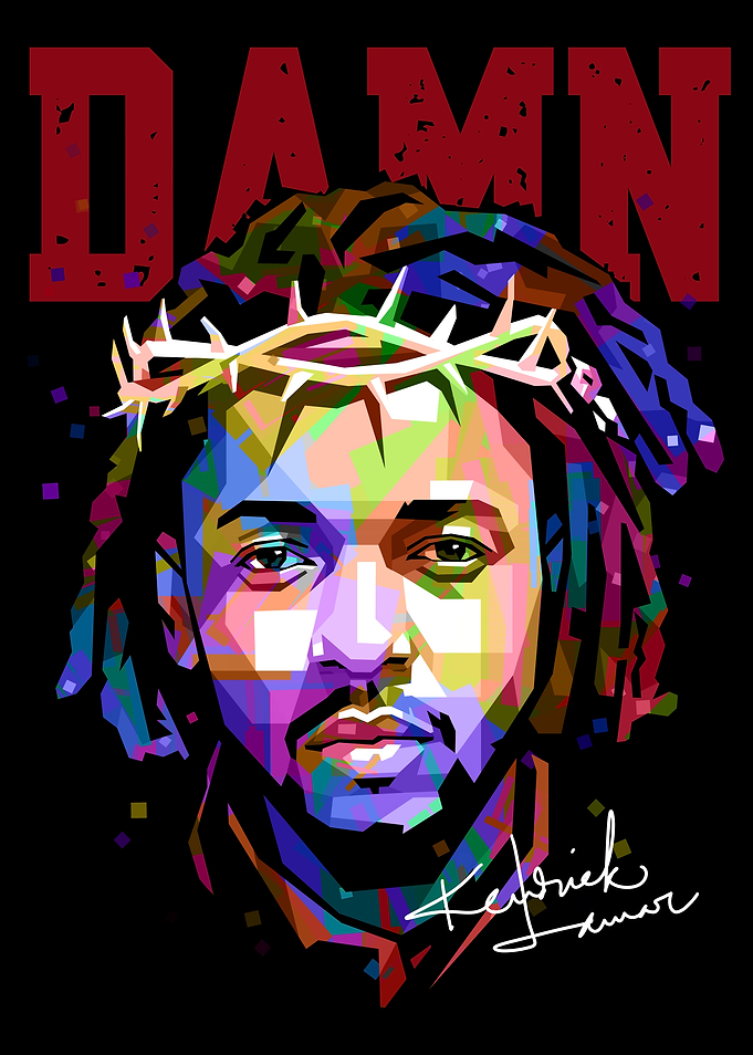 Kendrick Lamar DAMN album cover art