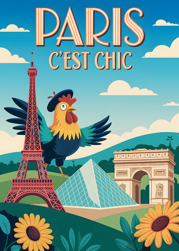 Paris C'est Chic Travel Poster