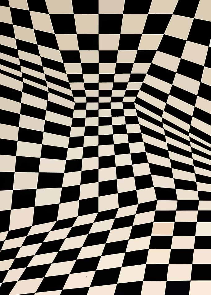 Distorted Checkerboard Pattern
