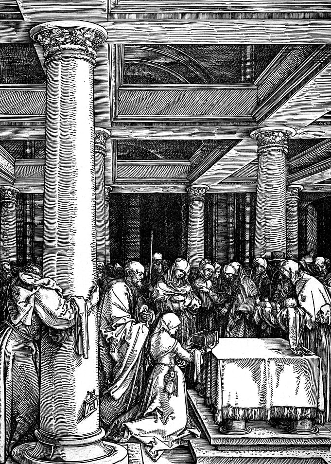 Presentation of Christ in the Temple Albrecht Durer Engraving