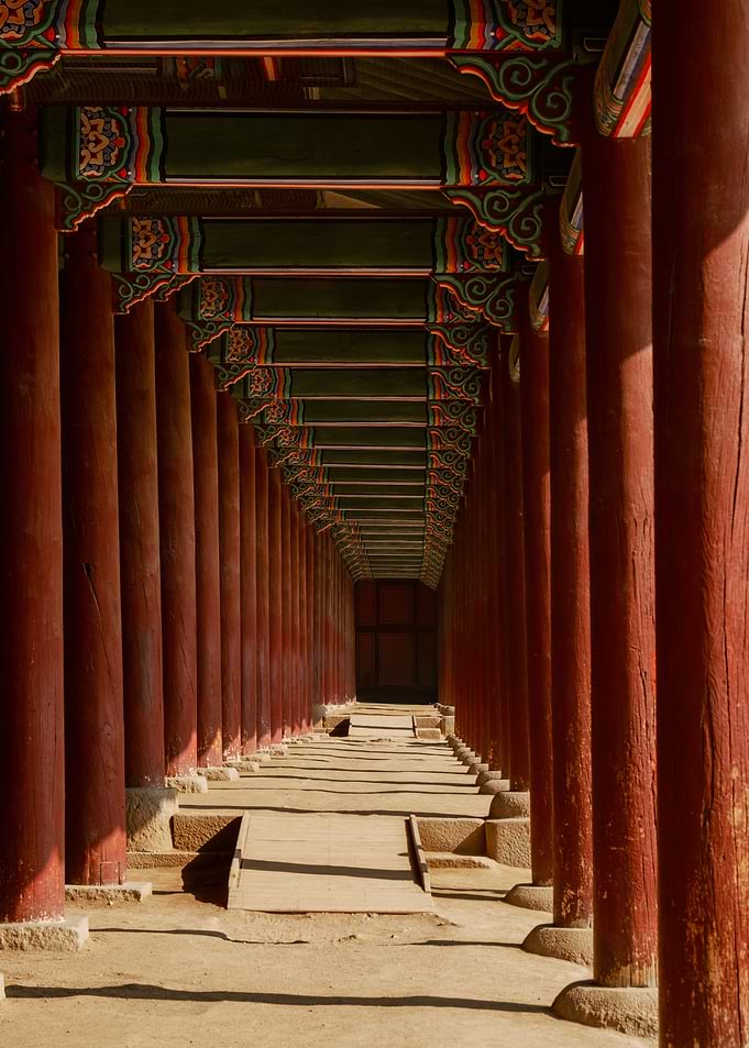 Temple Corridor in Seoul, South Korea