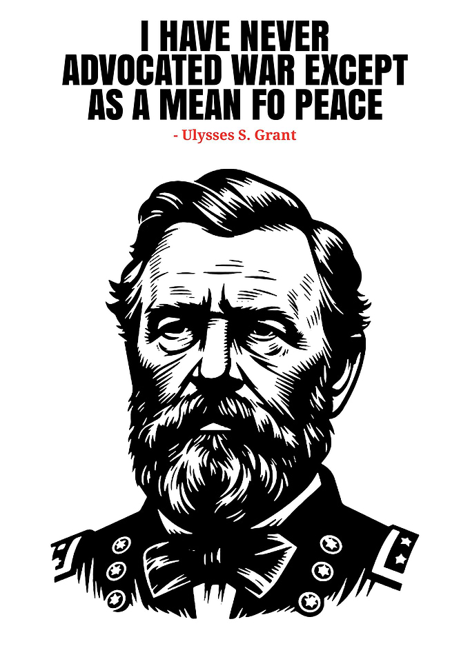 Ulysses S. Grant Quote Portrait