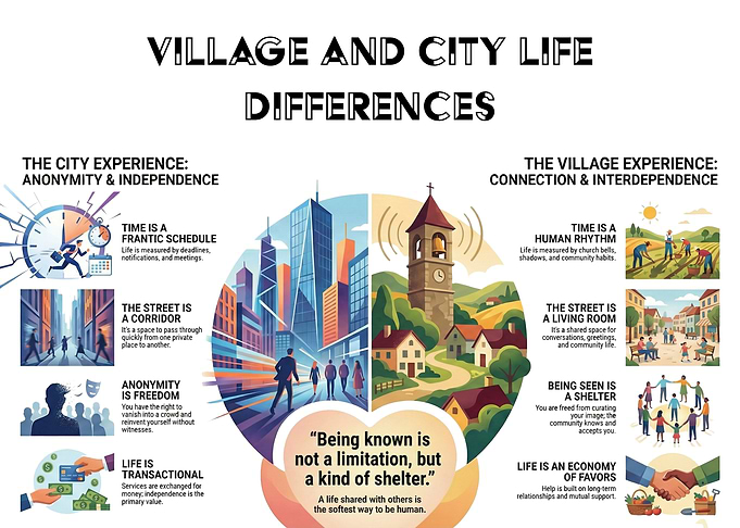 Village and City Life Differences