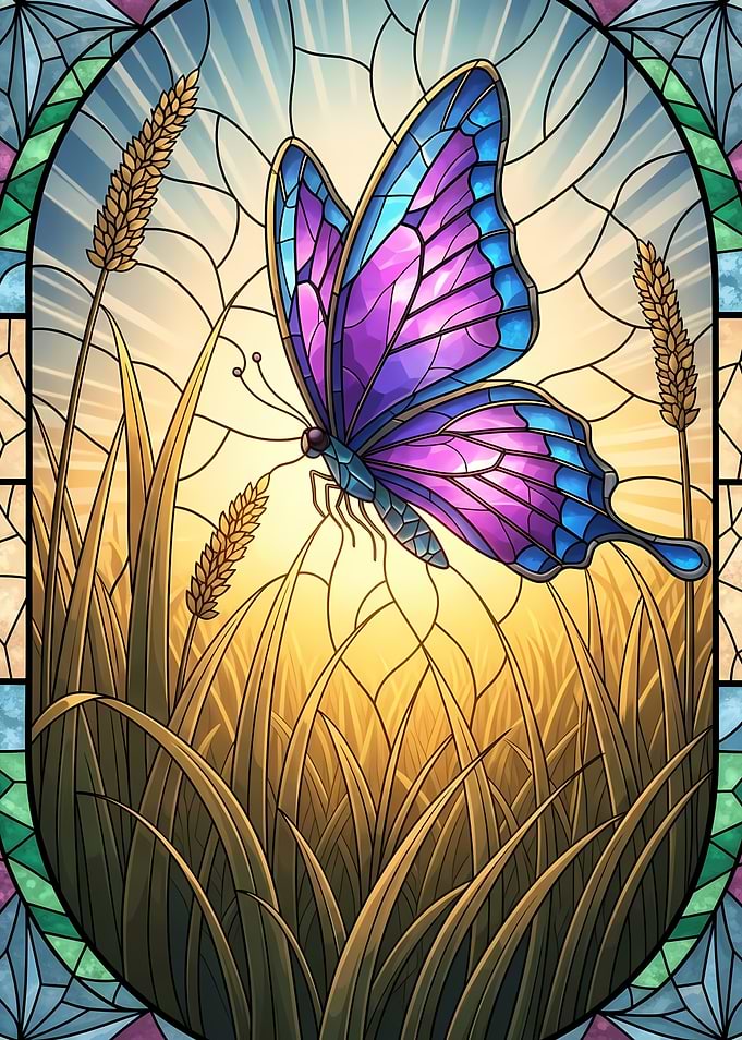 Butterfly in Stained Glass