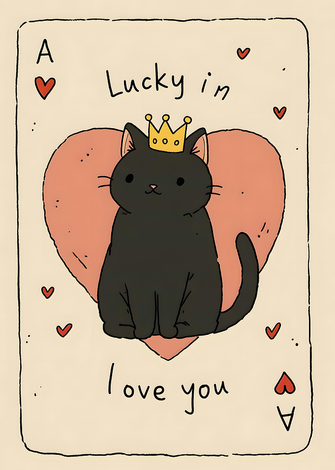 Lucky in Love Cat Card