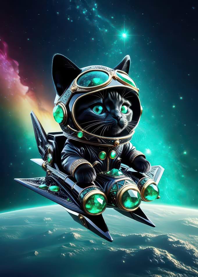 Cosmic Cat Astronaut