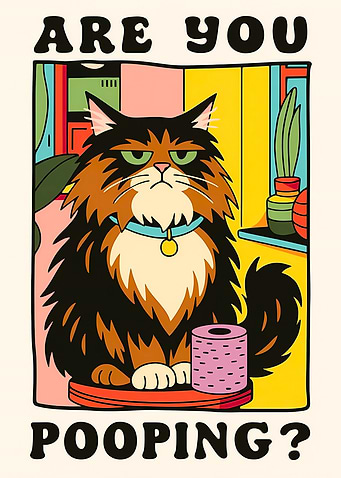 Are You Pooping? Grumpy Cat Art