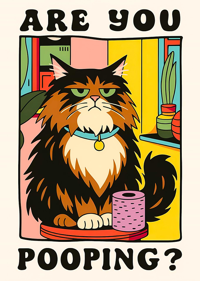 Are You Pooping? Grumpy Cat Art