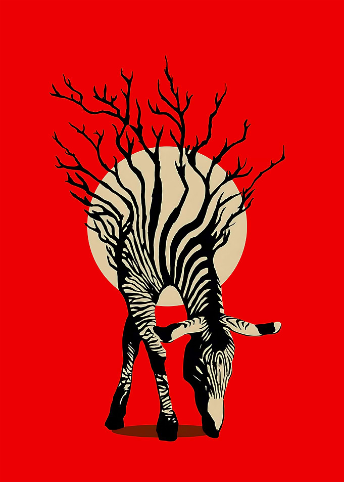Abstract Zebra Tree