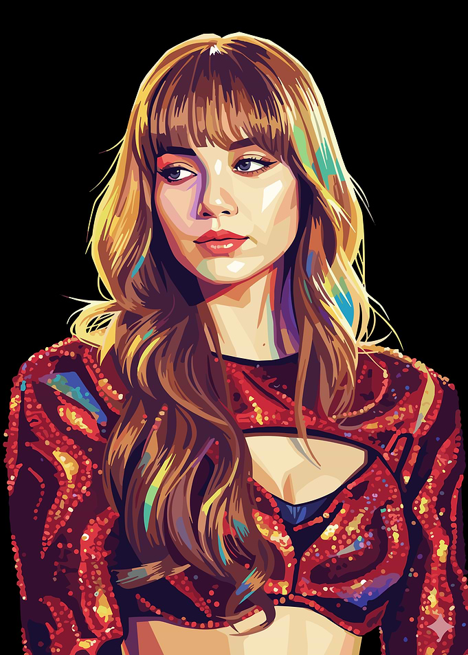 Lisa from Blackpink digital portrait
